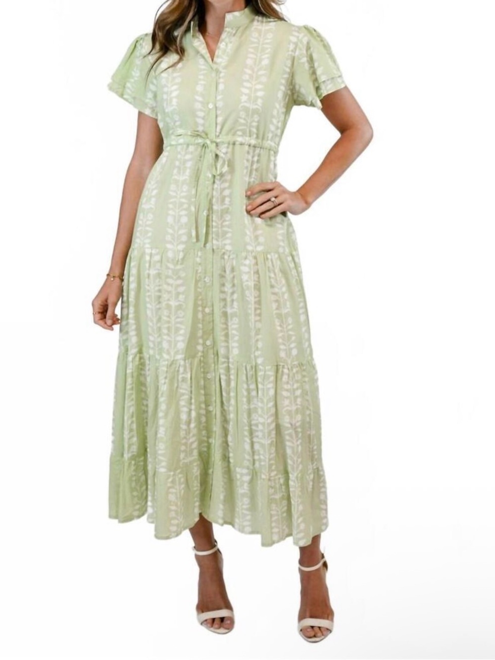 NWT Victoria Dunn Magnolia Flutter Maxi Dress